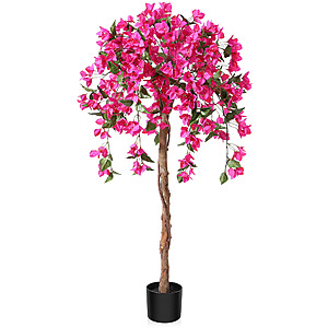 DR.Planzen Artificial Bougainvillea Flowers Tree w/ Wood Trunk (Pink) from $36.29 + Free Shipping