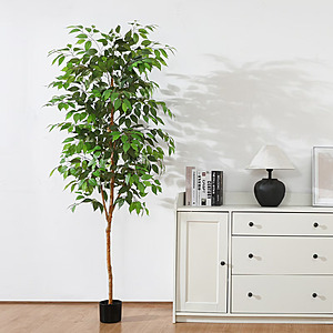 DR.Planzen Artificial Plants: Ficus Tree w/ 5" Pot from $24.99, Eucalyptus Tree w/ Decorative Basket from $36.29 & More + Free S&H w/ Walmart+ or on $35+