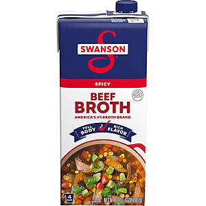 32-Oz Swanson S Broth (Various) from $1.23 w/ S&S + Free Shipping w/ Prime or on $35+