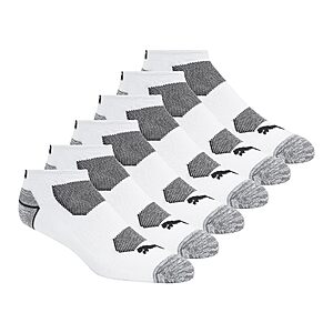 PUMA Mens 6 Pack Low Cut Socks, White Traditional, 10-13