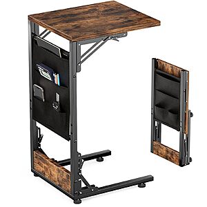 11.8" x 15.7" x 28.8" Feverdes Folding C Table w/ Storage Bag (Rustic Brown) $18.99 + Free Shipping w/ Prime or on $35+