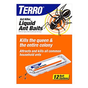 12-Count Terro Borax Formula Indoor Liquid Ant Bait Stations $9.58 + Free Shipping w/ Prime or on $35+