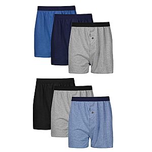 6-Pack Hanes Men's 75% Cotton Boxers w/ Exposed Comfortflex Waistband (Sizes S, M, XL, XXL, 3XL) $12.99 + Free Shipping w/ Prime or on $35+