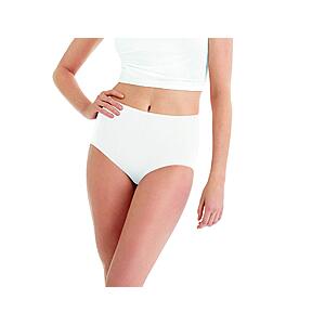 6-pack Hanes Women's High-waisted Moisture-wicking Cotton Brief Underwear (White, Sizes 6-10) $7.24 + Free Shipping w/ Prime or on $35+