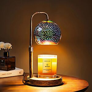 Glocusent 2-Bulb Adjustable Height Retro 2 Dimmable Candle Warmer Lamp w/ Timer $10.44 + Free Shipping w/ Prime or on $35+