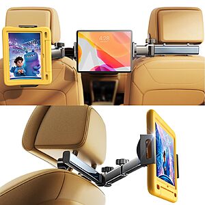 LISEN Car Headrest Mount iPad Tablet Holder w/ Extendable Swivel Arm $10.99 + Free Shipping w/ Prime or on $35+