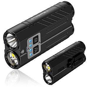 3100 High Lumens Banral EC2402 Rechargeable EDC Flat Pocket Flashlight w/ Dual Light Source and Zoomable 7 Modes $11.99 + Free Shipping w/ Prime or on $35+