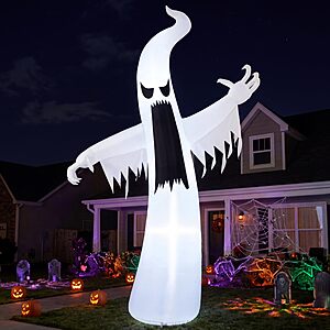 12' Joiedomi Lighted Scary Ghost Inflatable Halloween Yard Decor $34.99 + Free Shipping w/ Prime or on $35+