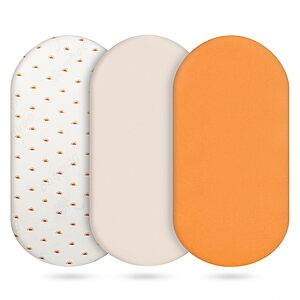 3-Pack Vruelia Organic Muslin Cotton Bassinet Sheets (Orange) $5.99 ($2.00 each) + Free Shipping w/ Prime or on $35+