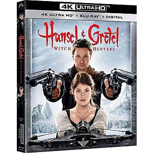 Hansel & Gretel: Witch Hunters 4k, blu-ray and digital $7.85