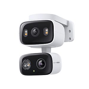 Tapo 2K Indoor/Outdoor Dual Lens Pan/Tilt Wired Security Camera, C246D $54.99