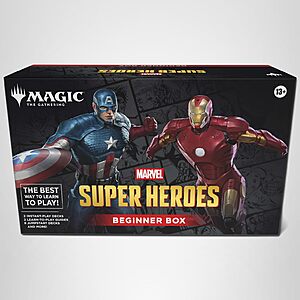 Magic: The Gathering | Marvel Super Heroes Beginner Box | 2-Player Card Game | Includes 2 Tutorial Decks, 8 Themed Half-Decks, 2 Playboards, 2 Spindowns, and More $23.44