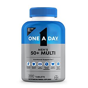 One A Day Men's 50+ Multivitamin, 200 Count $9.98 AC S&S @ Amazon