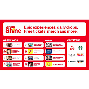 Verizon announces new plans and a loyalty program (Simplicity, One, and Shine) - $5 Starbucks gift card drop @ 3pm ET