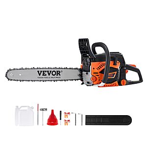 VEVOR 18" Gas Chainsaw, 52CC, 2.55HP, 18-In Bar @ VEVOR $83.31