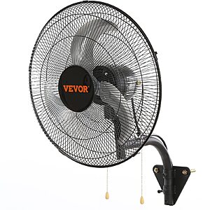 VEVOR Wall Mount Fan, 18", 3-speed High Velocity Max. 4000 CFM Oscillating Industrial Wall Fan @ VEVOR $45.81