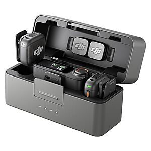 DJI Mic 3 (2 TX + 1 RX + Charging Case), Wireless Microphone $219