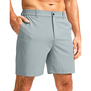 G Gradual Men's Casual Shorts 7" Lightweight Golf Shorts for Men Stretch with 3 Pockets Quick Dry Breathable Work Shorts