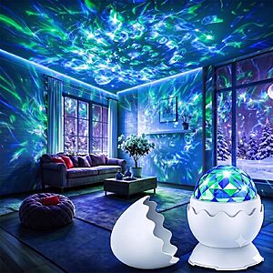 Ocean Wave Galaxy Light Projector, Water Ripple Night Lights for Kids $8.99