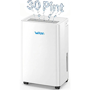 WHOY 30 Pints Smart Dehumidifier with Wi-Fi App, up to 2,000 Sq. Ft., 1.6L Tank & Continuous Drain Hose $59.99