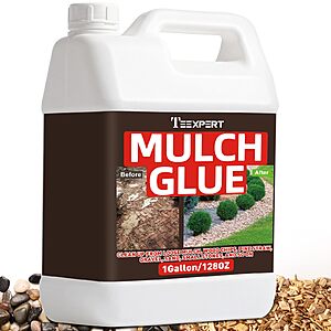 Teexpert Rock Glue for Landscaping: 1 Gallon Pea Gravel Binder Stabilizer, Concentrate Long-Lasting Hold, Permeable & Dries Clear $19