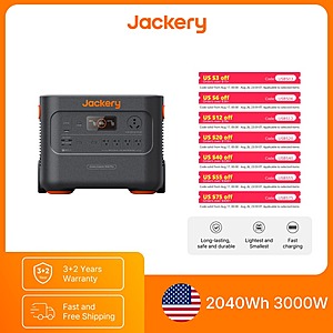 Jackery Explorer 2000 Plus Portable Power Station 2042.8Wh 3000W + F/S $776 at Jackery US Direct Store via Aliexpress