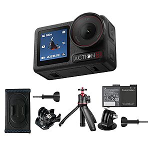 DJI Osmo Action 5 Pro Hiking Bundle, Waterproof Action Camera w/ 2 Batteries, Hiking Accessories $348.99