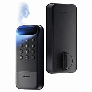 SwitchBot Lock Vision, 3D Face Recognition Smart Lock, Hands-Free Keyless Entry Deadbolt $84.99
