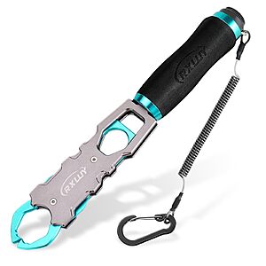 RXLUY 11.5" Fish Lip Gripper with Scale, Max 40lbs Scale, 360&deg; Swivel Non-Slip Handle $19.79