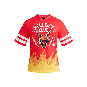 Netflix Stranger Things Hellfire Club Men's Graphic Football Jersey (M-2XL) $7 + Free Shipping w/ Walmart+ or on $35+ $6.99