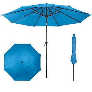 9' Villacera Aluminum Market w/ Auto Tilt Patio Umbrella: Blue $20.78, Green $27 + Free S&H w/ Walmart+ or on $35+