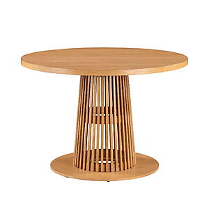 42" Beautiful Drew Round Dining Table w/ Fluted Pedestal Base: Warm Honey $64, Rich Back $68 + Free Shipping