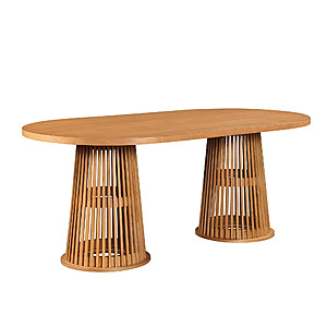 70" Beautiful by Drew Oval Dining Table: Warm Honey $82, Rich Black $86 + Free Shipping