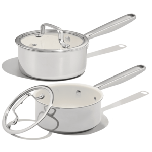 Carote 1.5QT & 3QT Tri-Ply Stainless Steel Ceramic Nonstick Saucepan Set $14 + Free Shipping w/ Walmart+ or on $35+
