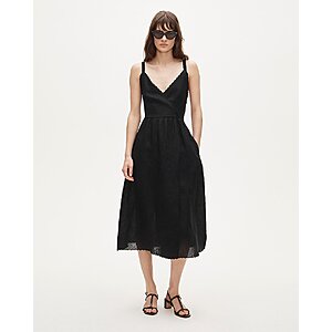 J.Crew Linen faux-wrap scallop-trim dress (Black or Lime Nectar) $17.50, Reverie dress (lobster & seashell print) $15 & More + Free Shipping