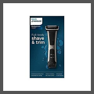 Philips Norelco Bodygroom Series 7000 Men's Rechargeable Electric Trimmer + Free Shipping $35.99 - Tanga