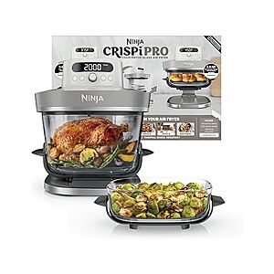 Ninja Crispi Pro 6-in-1 Glass Air Fryer - Certified Refurbished - 90 Day Warranty $239.99 at Woot
