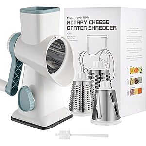 EDEFISY Cheese Grater Hand Crank Rotary Vegetables Shredder with Handle $15.49