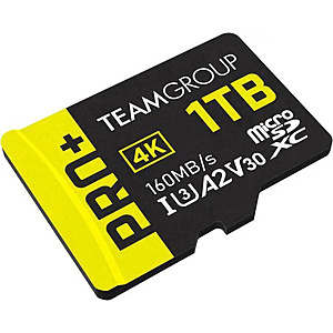 TeamGroup 1TB Pro+ microSDXC UHS-I/U3 Class 10 Memory Card - $98 after coupon at Newegg