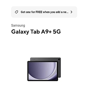 get a free Galaxy Tab A9+ 5G at Metropcs for existing customers $20