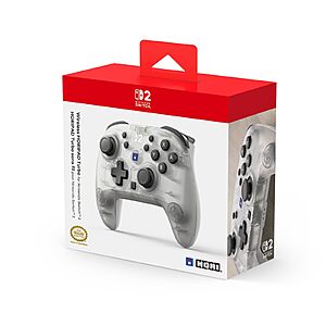 HORI Wireless HORIPAD Turbo (Frost) for Nintendo Switch 2 - Wireless Handheld Controller - Officially Licensed by Nintendo&reg; $28.34