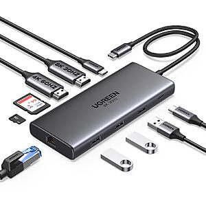 UGREEN USB C Docking Station Dual Monitor, 10-in-1 Laptop Dock with 2 HDMI $37.98 & More + Free Shipping