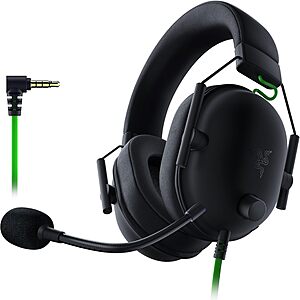 Amazon - Razer BlackShark V2 X Gaming Headset: 7.1 Surround Sound - 50mm Drivers - Memory Foam Cushion - For PC, PS4, PS5, Switch - 3.5mm Audio Jack - Black - $30.99