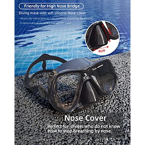 Amazon - Keary Swim Goggles with Nose Cover for Adult Anti-Fog 180&deg; Clear View - $4.99