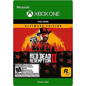 $17.99: Red Dead Redemption 2 Ultimate Edition Xbox One [Digital Code] at Newegg