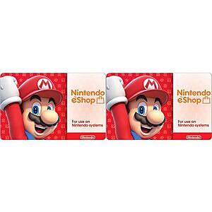$87.5: 2 x Nintendo eShop $50 Gift Card (Email Delivery) at Newegg