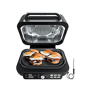 $179.99: [NEW]Ninja IG651 Foodi Smart XL Pro 7-in-1 Indoor Grill/Griddle Combo, Air Fry, Dehydrate, Smart Thermometer, Black at Woot!