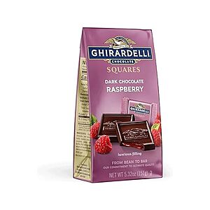 $2.39: Ghirardelli Dark Chocolate Raspberry Squares &ndash; 5.32 oz, Individually Wrapped, Premium Chocolate Candy at Woot!