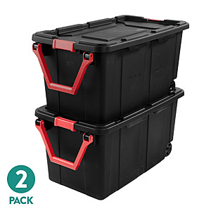$35: 2-ct 40-gal Sterilite Wheeled Industrial Plastic Tote (various) + Free S&H at Walmart.com