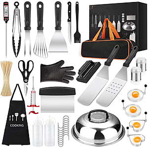 137PCS Griddle Accessories Kit &ndash; BBQ Grill Tool Set $20.99 + Free S&H w/ Walmart+ or on $35+
